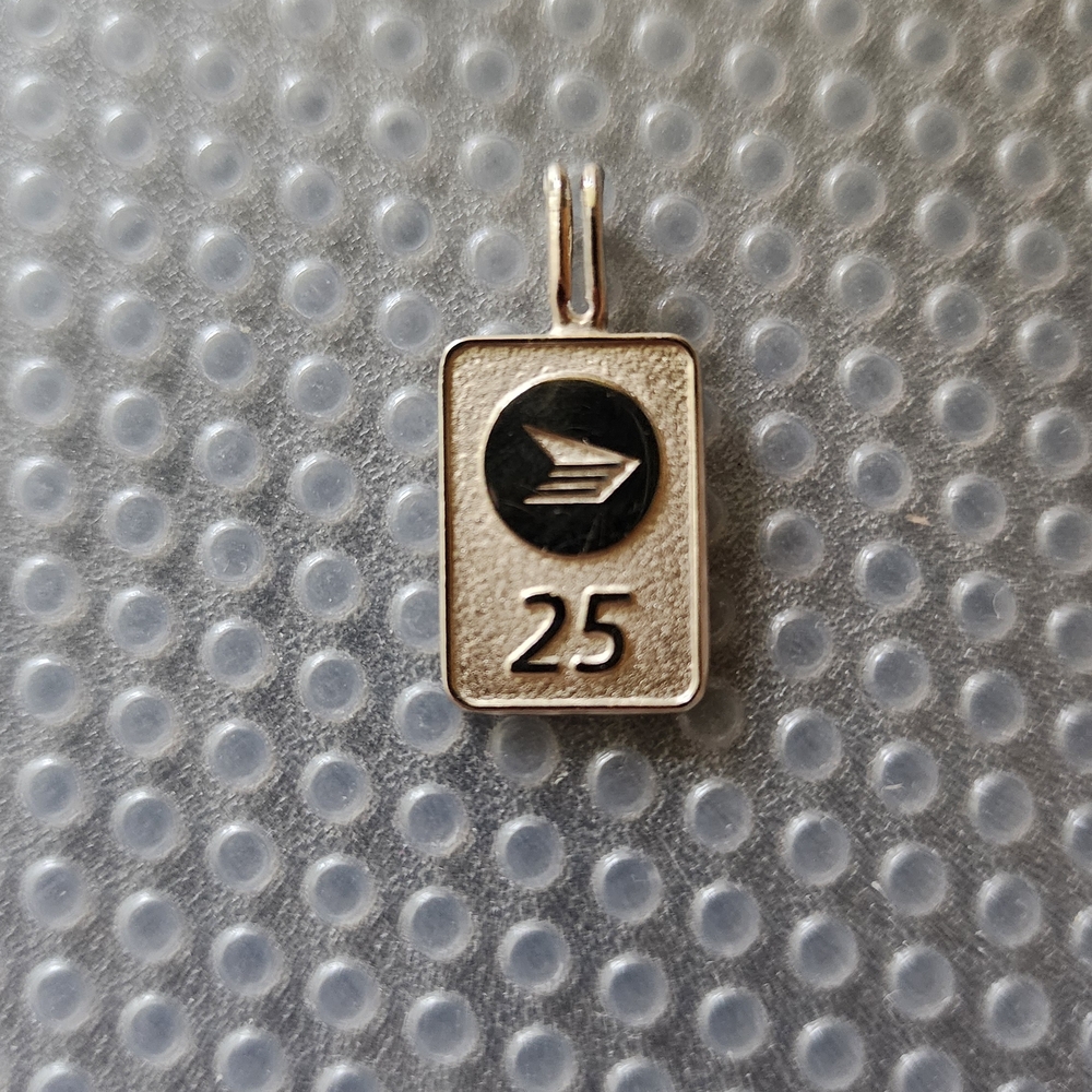 BIRKS Sterling Silver Canada Post 25 Year Service Award Pendant
